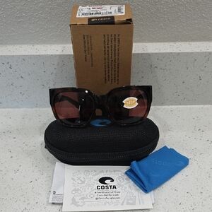 COSTA WOMENS WATERWOMAN SHINY PALM TORTOISE 580Polarized Copper 06S9019 901004